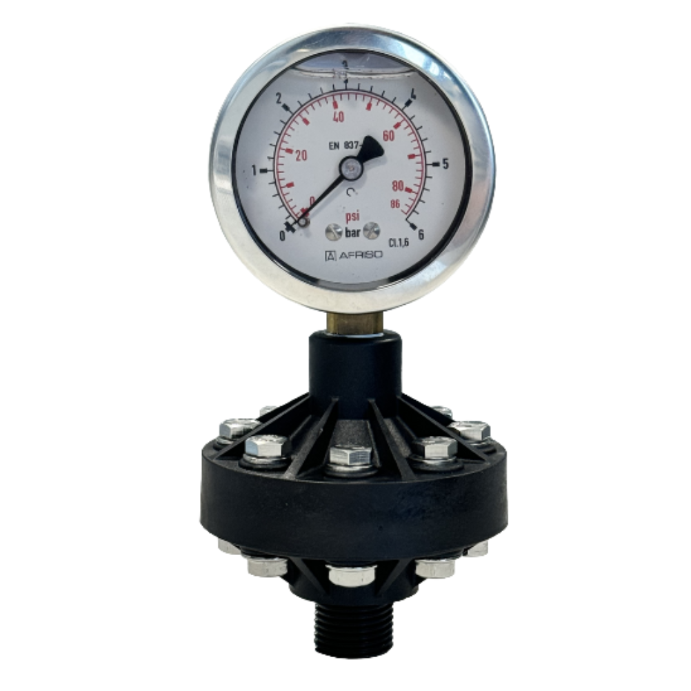 Diaphragm seal pressure gauge