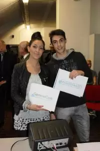 The winners Federica and Alessio